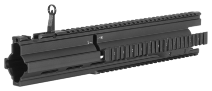 HK G28 Picatinny handguard with integrated flip up front sight (Black) Blem