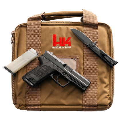 HK P8A1, 9mm, Commemorative, Tan Case, 2 15rd mags, Boker knife