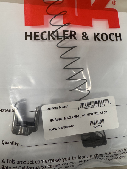 HK SP5K , SP5, MP5  30rd  SPRING, MAGAZINE, W/INSERT KIT