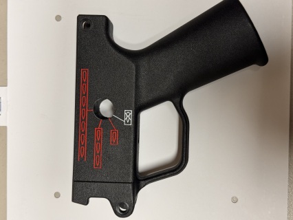 HK MP5K , 3rd Burst Pistol Grip Housing with Pictogram